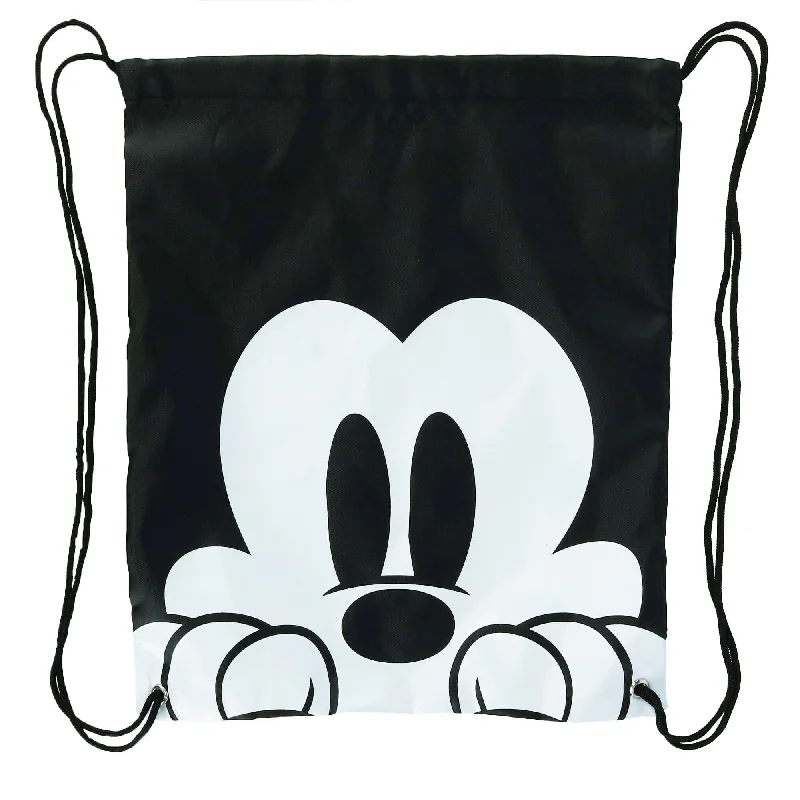 Disney Mickey Mouse Face Drawstring Backpack Bag