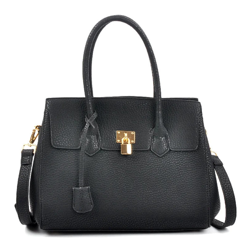 Padlock Satchel with Shoulder Strap