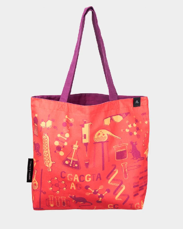 Retro Science Lab Canvas Shoulder Tote