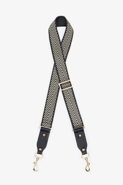 Antler Bag Strap Gold Arrows Black