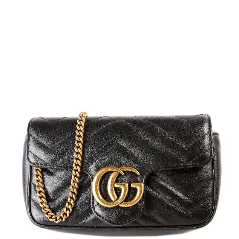 Marmont Leather Super Mini Flap Black