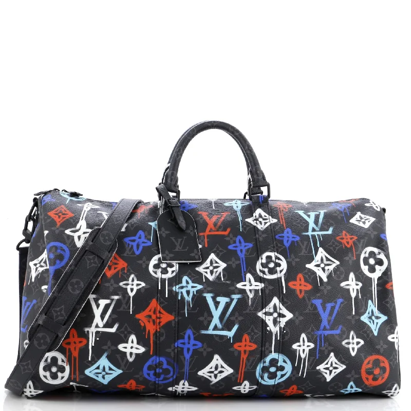 Keepall Bandouliere Bag Graffiti Monogram Eclipse Canvas 50