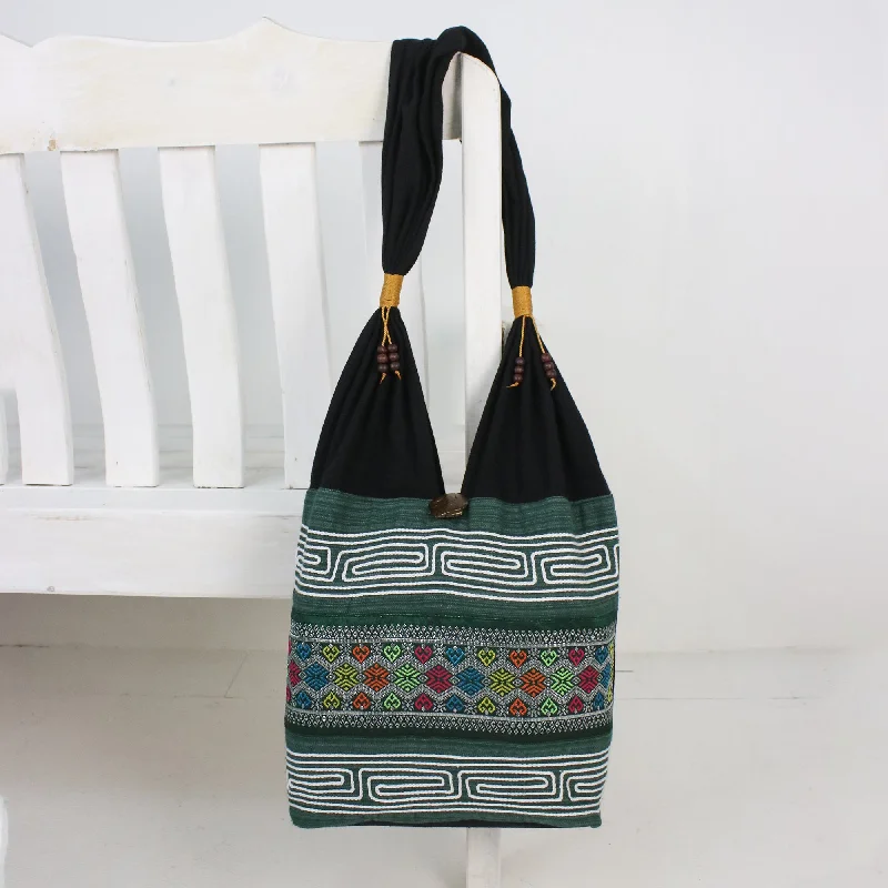 Thai Mood Black Shoulder Bag