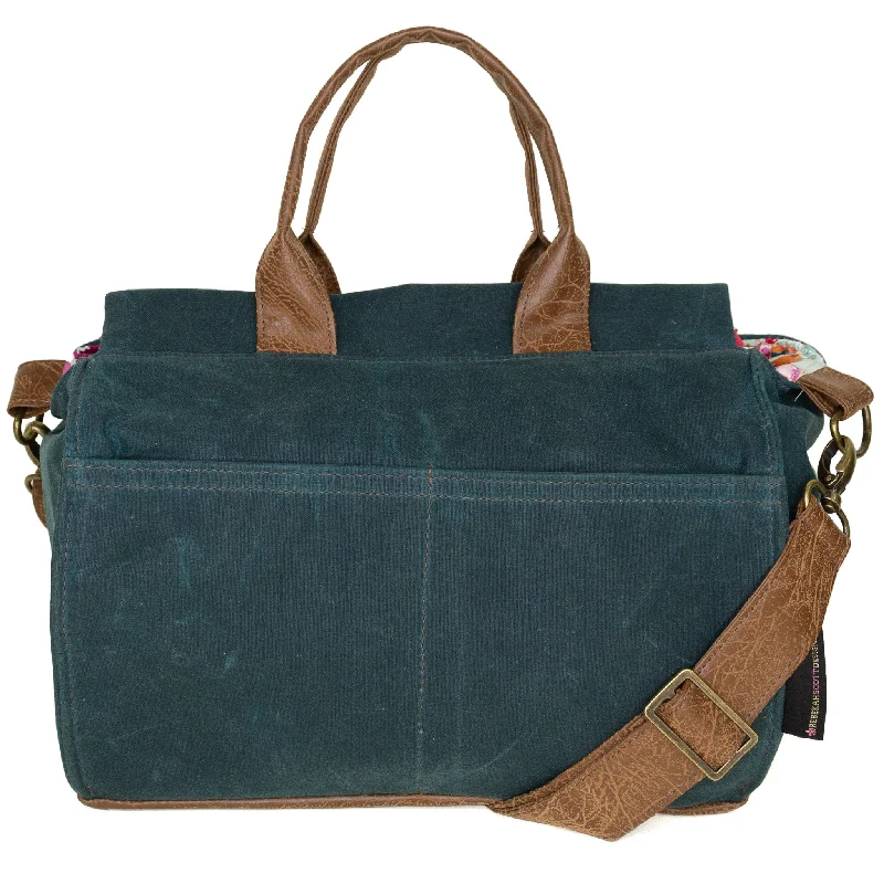 Ivy: Deep Teal Waxed Canvas