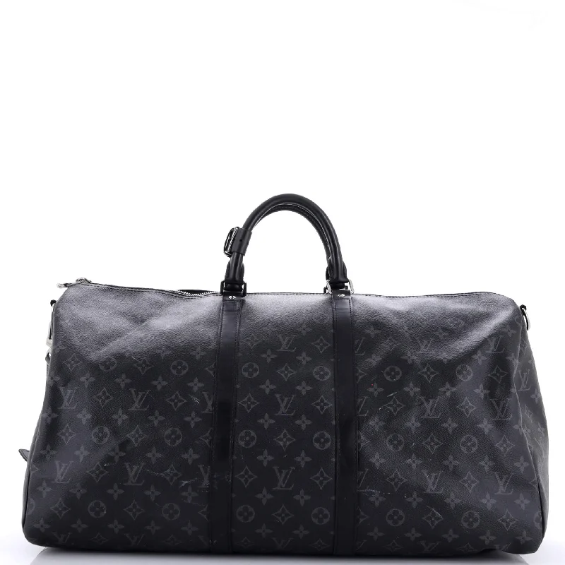 Keepall Bandouliere Bag Monogram Eclipse Canvas 55