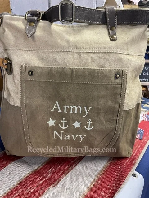 Dual Military Branch - Two Tone Tote! Custom Print Order with Your Choice of Branches