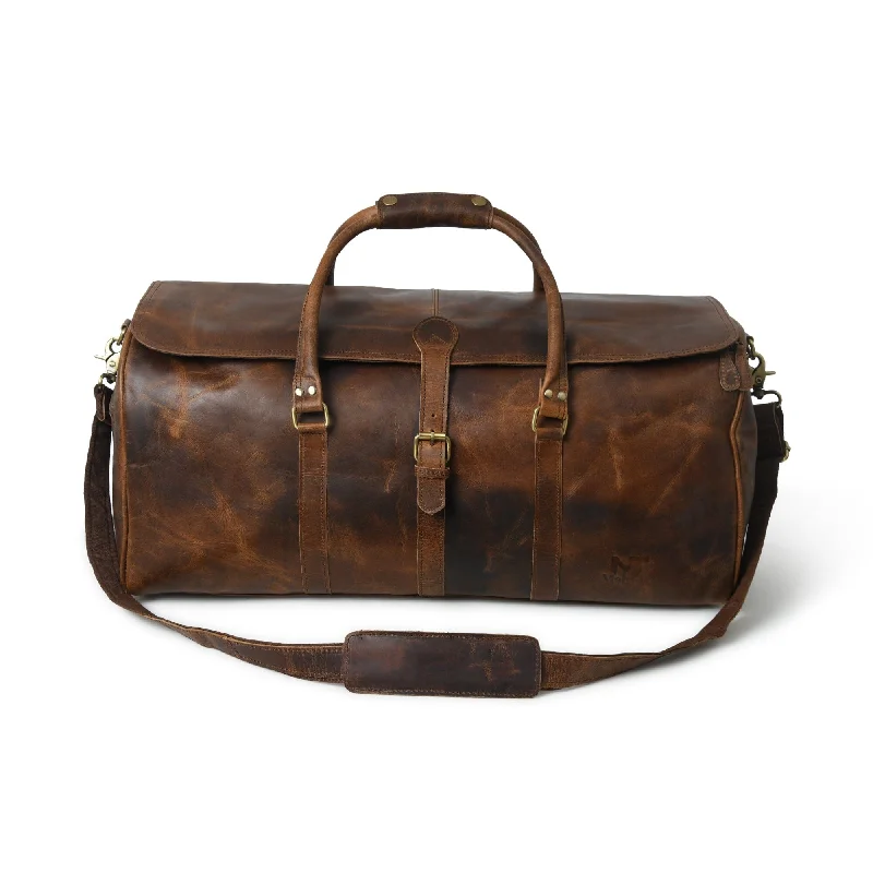 The Bolton Flap Duffel- Brown