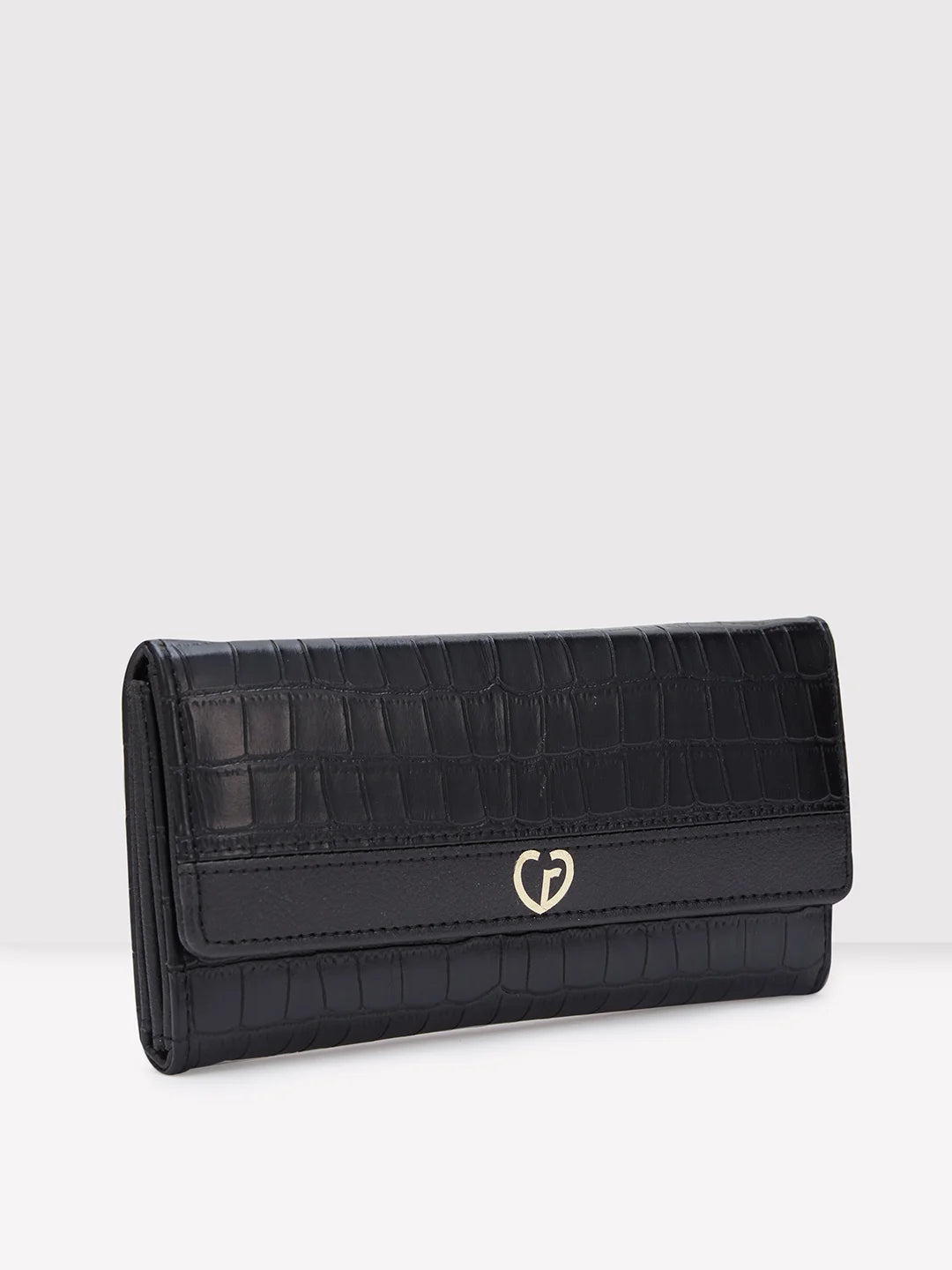 Caprese Dorrita Flapover Wallet Medium Black