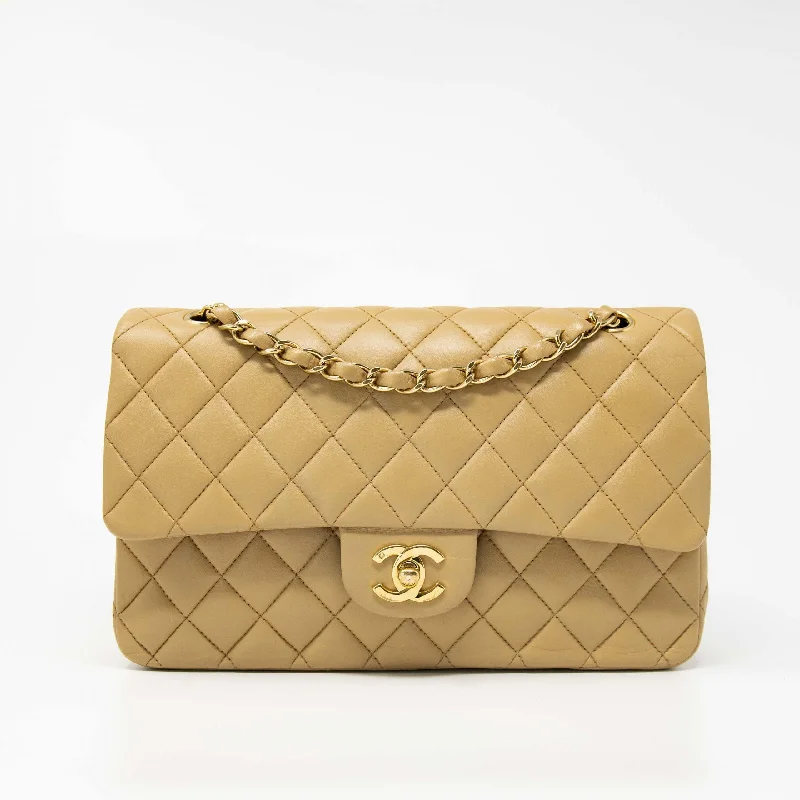 Chanel Beige Medium Vintage Classic Flap